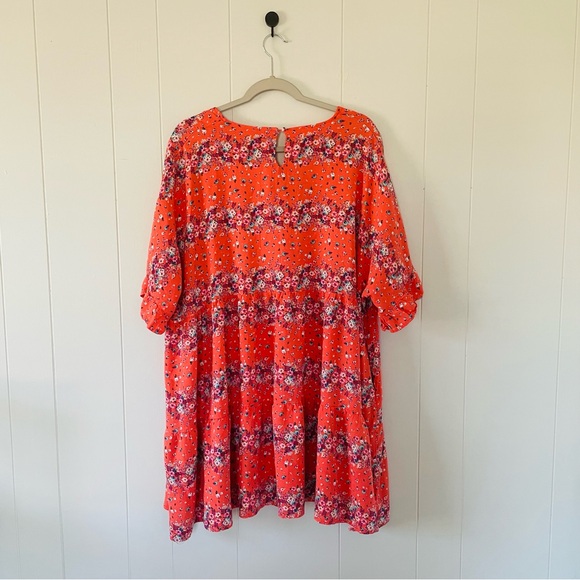 White Birch Red Floral Midi Dress - Picture 7 of 11